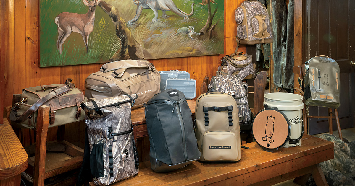 New Guns and Gear for 2025, Bags, Backpacks, Buckets & Boxes. Photo by Woody Woodliff